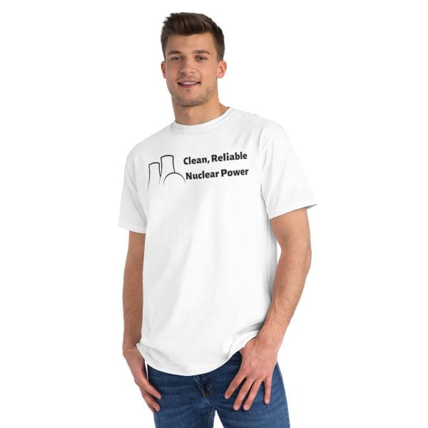 Clean Reliable Nuclear Power Organic shirt, white man