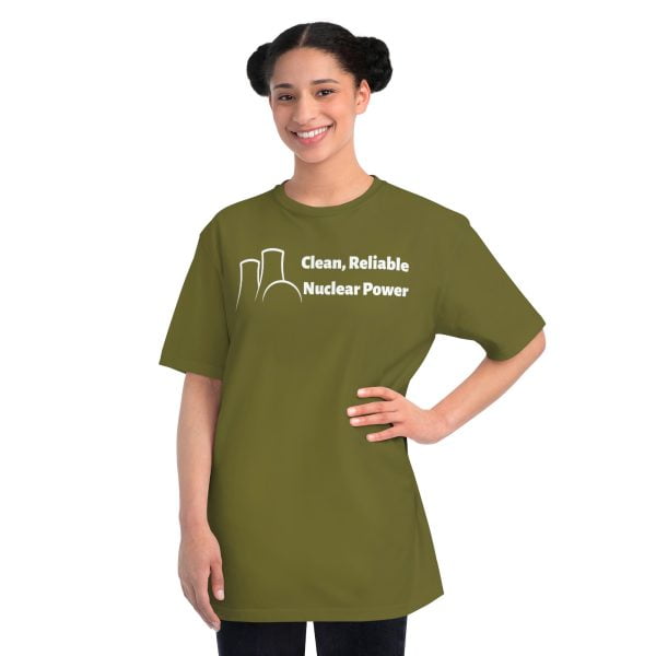 Clean Reliable Nuclear Power Organic shirt, olive woman