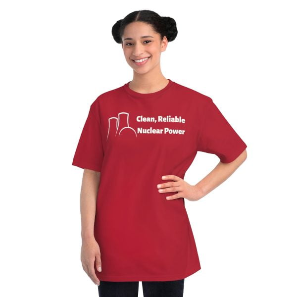 Clean Reliable Nuclear Power Organic shirt, red woman